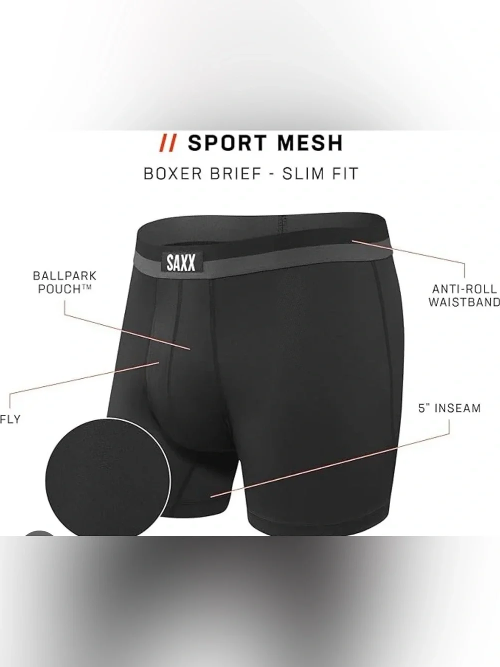 (2) SAXX Ballpark Pouch Spot Mesh Boxer Brief